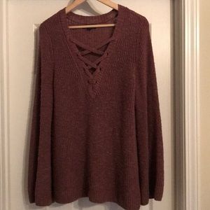 An American Eagle V Neck Knitted Sweater